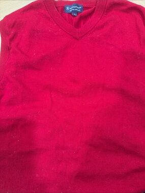 Hart Schaffner Marx Bright Red V-Neck Sweater